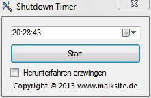 Shutdown Timer (Screenshot)